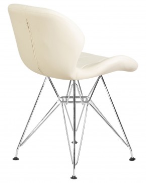 Стул обеденный DOBRIN BUTTERFLY CHROME, ножки хром, цвет кремовый в Стрежевом - strezevoi.ok-mebel.com | фото 4