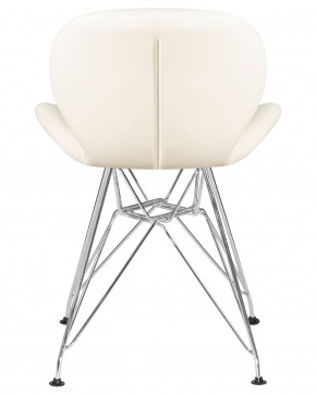 Стул обеденный DOBRIN BUTTERFLY CHROME, ножки хром, цвет кремовый в Стрежевом - strezevoi.ok-mebel.com | фото 5