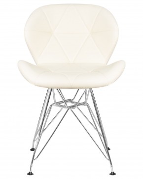 Стул обеденный DOBRIN BUTTERFLY CHROME, ножки хром, цвет кремовый в Стрежевом - strezevoi.ok-mebel.com | фото 6