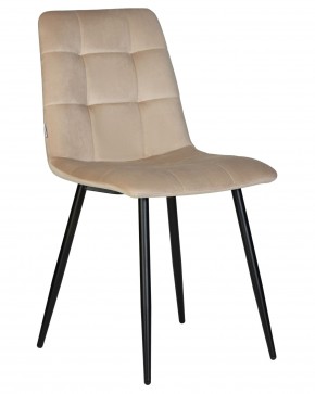 Стул обеденный DOBRIN CHILLY, Бежевый Holland 07, основание черный в Стрежевом - strezevoi.ok-mebel.com | фото