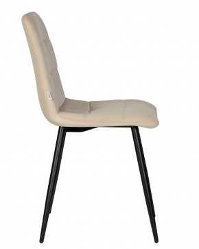 Стул обеденный DOBRIN CHILLY, Бежевый Holland 07, основание черный в Стрежевом - strezevoi.ok-mebel.com | фото 4