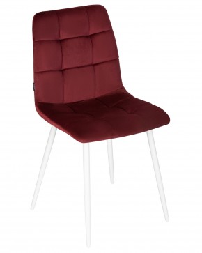 Стул обеденный DOBRIN CHILLY, Бордовый Holland 47, основание белое в Стрежевом - strezevoi.ok-mebel.com | фото 8