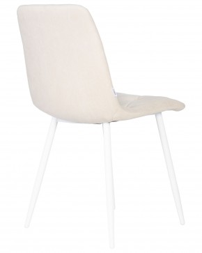 Стул обеденный DOBRIN CHILLY ROMBO, Бежевый Simple 44, основание белое в Стрежевом - strezevoi.ok-mebel.com | фото 4