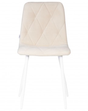 Стул обеденный DOBRIN CHILLY ROMBO, Бежевый Simple 44, основание белое в Стрежевом - strezevoi.ok-mebel.com | фото 6