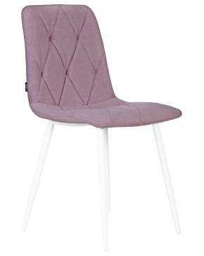 Стул обеденный DOBRIN CHILLY ROMBO, Лавандовый Simple 48, основание белый в Стрежевом - strezevoi.ok-mebel.com | фото 2