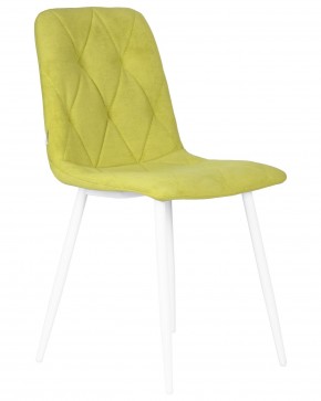 Стул обеденный DOBRIN CHILLY ROMBO, Лайм Simple 14, основание белый в Стрежевом - strezevoi.ok-mebel.com | фото 2