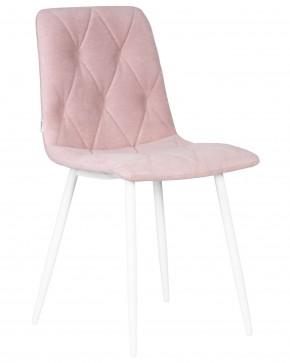 Стул обеденный DOBRIN CHILLY ROMBO, Розовый Simple 03, основание белый в Стрежевом - strezevoi.ok-mebel.com | фото
