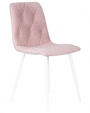 Стул обеденный DOBRIN CHILLY ROMBO, Розовый Simple 03, основание белый в Стрежевом - strezevoi.ok-mebel.com | фото 2
