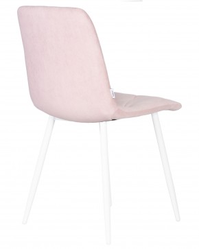 Стул обеденный DOBRIN CHILLY ROMBO, Розовый Simple 03, основание белый в Стрежевом - strezevoi.ok-mebel.com | фото 4