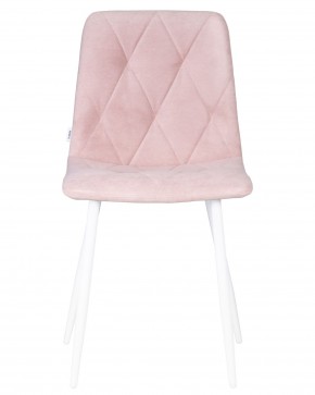 Стул обеденный DOBRIN CHILLY ROMBO, Розовый Simple 03, основание белый в Стрежевом - strezevoi.ok-mebel.com | фото 6