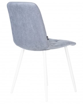 Стул обеденный DOBRIN CHILLY ROMBO, Серо-голубой Simple 26, основание белый в Стрежевом - strezevoi.ok-mebel.com | фото 4