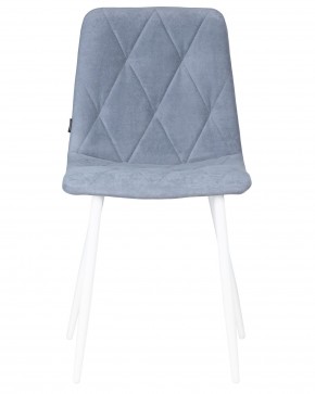 Стул обеденный DOBRIN CHILLY ROMBO, Серо-голубой Simple 26, основание белый в Стрежевом - strezevoi.ok-mebel.com | фото 6