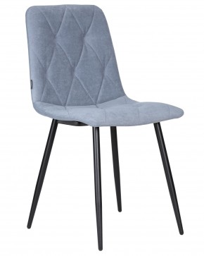 Стул обеденный DOBRIN CHILLY ROMBO, Серо-голубой Simple 26, основание черное в Стрежевом - strezevoi.ok-mebel.com | фото