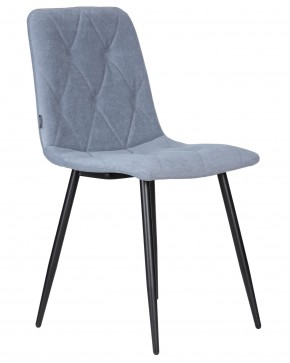 Стул обеденный DOBRIN CHILLY ROMBO, Серо-голубой Simple 26, основание черное в Стрежевом - strezevoi.ok-mebel.com | фото 2