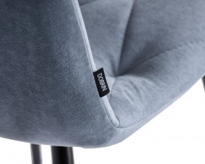 Стул обеденный DOBRIN CHILLY ROMBO, Серо-голубой Simple 26, основание черное в Стрежевом - strezevoi.ok-mebel.com | фото 7
