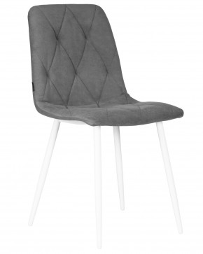 Стул обеденный DOBRIN CHILLY ROMBO, Серый Simple 33, основание белый в Стрежевом - strezevoi.ok-mebel.com | фото