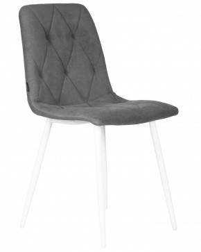 Стул обеденный DOBRIN CHILLY ROMBO, Серый Simple 33, основание белый в Стрежевом - strezevoi.ok-mebel.com | фото 2