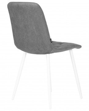 Стул обеденный DOBRIN CHILLY ROMBO, Серый Simple 33, основание белый в Стрежевом - strezevoi.ok-mebel.com | фото 4