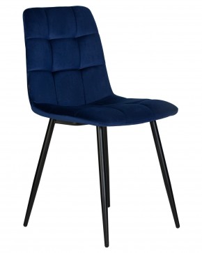 Стул обеденный DOBRIN CHILLY, Темно-синий Holland 60, основание черное в Стрежевом - strezevoi.ok-mebel.com | фото 2