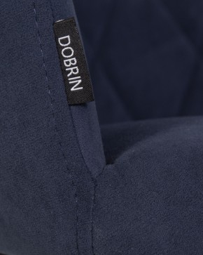 Стул обеденный DOBRIN ROBY, ЭМАЛЬ ЧЕРНЫЙ МУАР велюр Catania Dark Blue в Стрежевом - strezevoi.ok-mebel.com | фото 9