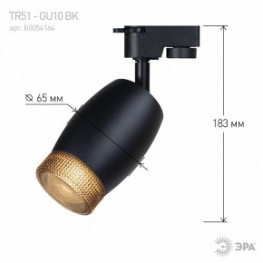 Светильник на штанге Эра  TR51 - GU10 BK в Стрежевом - strezevoi.ok-mebel.com | фото 4