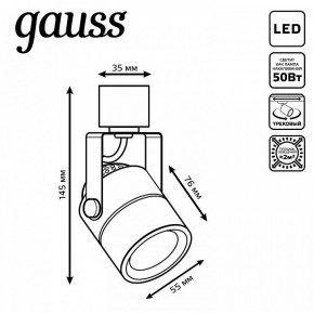 Светильник на штанге Gauss Track Light TR057 в Стрежевом - strezevoi.ok-mebel.com | фото 6