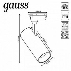Светильник на штанге Gauss Track Light TR062 в Стрежевом - strezevoi.ok-mebel.com | фото 5