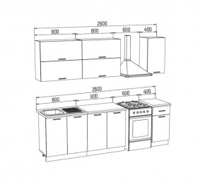 ТЕХНО Кухонный гарнитур 2,0 м Компоновка №2 в Стрежевом - strezevoi.ok-mebel.com | фото 10