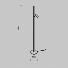 Торшер Maytoni Thin MOD395FL-L28B3K в Стрежевом - strezevoi.ok-mebel.com | фото 5