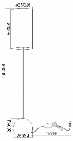 Торшер Moderli Flint V11590-1F в Стрежевом - strezevoi.ok-mebel.com | фото 2