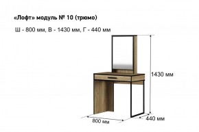 Трюмо "Лофт 10" в Стрежевом - strezevoi.ok-mebel.com | фото 3