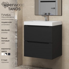 Тумба под раковину Uperwood Tanos 50 см, подвесная, черная матовая в Стрежевом - strezevoi.ok-mebel.com | фото 4