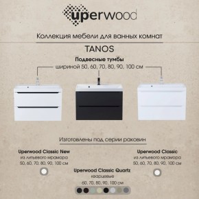 Тумба под раковину Uperwood Tanos 70 см, подвесная, белая матовая в Стрежевом - strezevoi.ok-mebel.com | фото 9