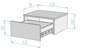 Тумба подвесная прикроватная K209 в Стрежевом - strezevoi.ok-mebel.com | фото 2