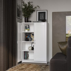 Тумба СИРИУС двухдверная высокая, цвет белый в Стрежевом - strezevoi.ok-mebel.com | фото 4