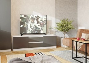 Тумба ТВ большая Парус (Белый/Графит) в Стрежевом - strezevoi.ok-mebel.com | фото 2