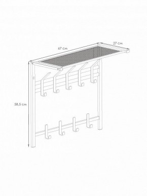 Вешалка-полка Торонто 22 в Стрежевом - strezevoi.ok-mebel.com | фото 2