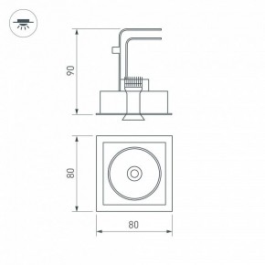 Встраиваемый светильник Arlight CL-SIMPLE-S80x80-9W Warm3000 (BK, 45 deg) 028149 в Стрежевом - strezevoi.ok-mebel.com | фото 9