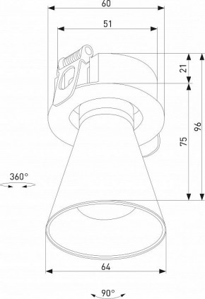 Встраиваемый светильник Elektrostandard Bell 25097/LED 8W 3000K белый в Стрежевом - strezevoi.ok-mebel.com | фото 5