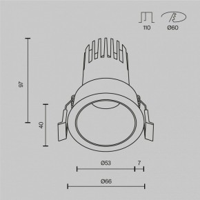 Встраиваемый светильник Maytoni Dip DL116-10W-4K-B в Стрежевом - strezevoi.ok-mebel.com | фото 10