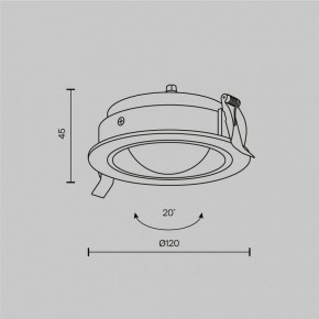 Встраиваемый светильник Maytoni Lens DL105-12W3K-W в Стрежевом - strezevoi.ok-mebel.com | фото 6