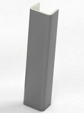 Торцевая заглушка  для цоколя h100 мм (Алюминий, Белый, Черный, Сонома) в Стрежевом - strezevoi.ok-mebel.com | фото 1