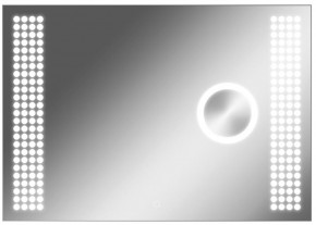 Зеркало Cosmo 100 alum (линза) с подсветкой Sansa (SCL1026Z) в Стрежевом - strezevoi.ok-mebel.com | фото 1