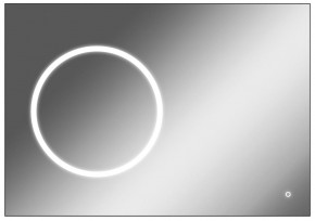 Зеркало Eclipse 100 black с подсветкой Sansa (SE1032Z) в Стрежевом - strezevoi.ok-mebel.com | фото