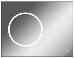 Зеркало Eclipse 90 black с подсветкой Sansa (SE1031Z) в Стрежевом - strezevoi.ok-mebel.com | фото