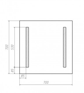 Зеркало Good Light 2-70 с подсветкой Домино (GL7012Z) в Стрежевом - strezevoi.ok-mebel.com | фото 6