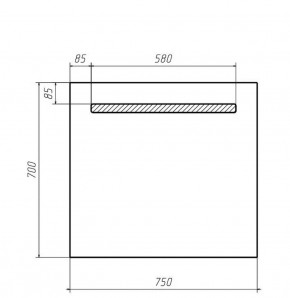 Зеркало Good Light 75 с подсветкой Домино (GL7007Z) в Стрежевом - strezevoi.ok-mebel.com | фото 2