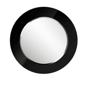 Зеркало круглое черный (РМ/02) в Стрежевом - strezevoi.ok-mebel.com | фото 1