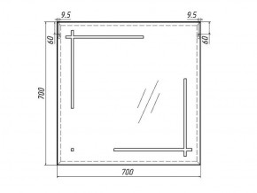 Зеркало Ray 70 black с подсветкой Sansa (SR1038Z) в Стрежевом - strezevoi.ok-mebel.com | фото 6